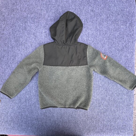 Under Armour Hooded Sherpa Fleece Jacket with Pockets Youth Size 6 Green - Picture 2 of 11